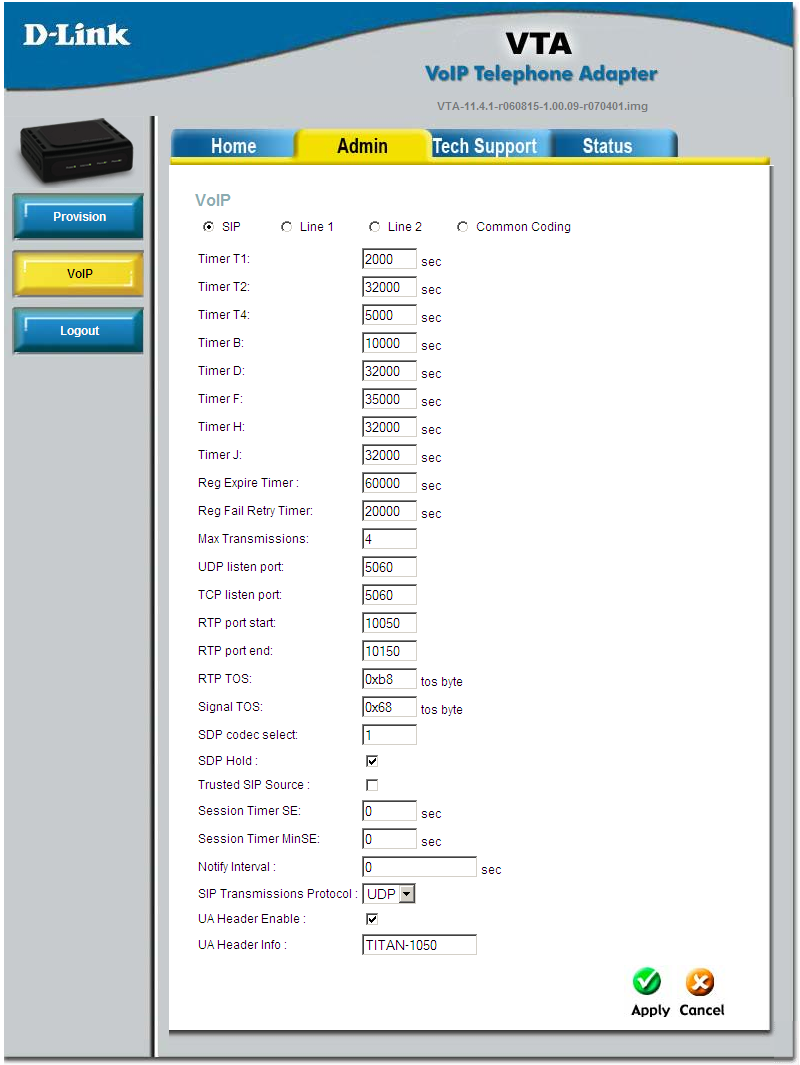 VoIP Fan - Setting up the D-Link VTA for Voip.ms